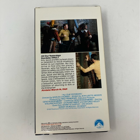 Vintage VHS Star Trek All Our Yesterdays - Picture 2 of 3